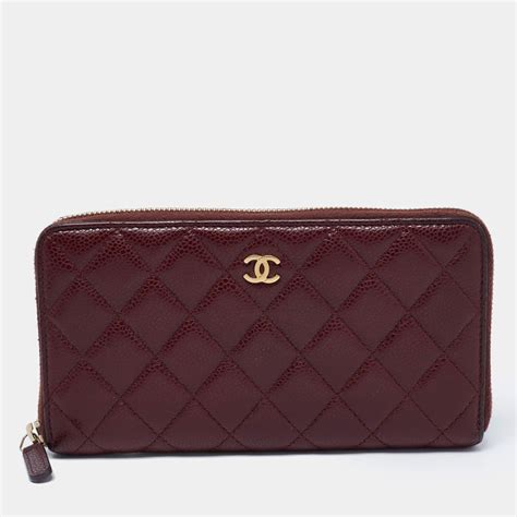 chanel classic red wallet